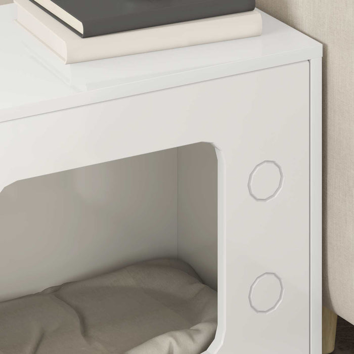 Casa per Gatti Bianco Lucido 51 x 30 x 52 cm Legno multistrato 8000657