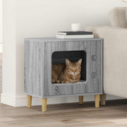 Casa per Gatti Grigio Sonoma 51 x 30 x 52 cm Legno multistrato 8000659