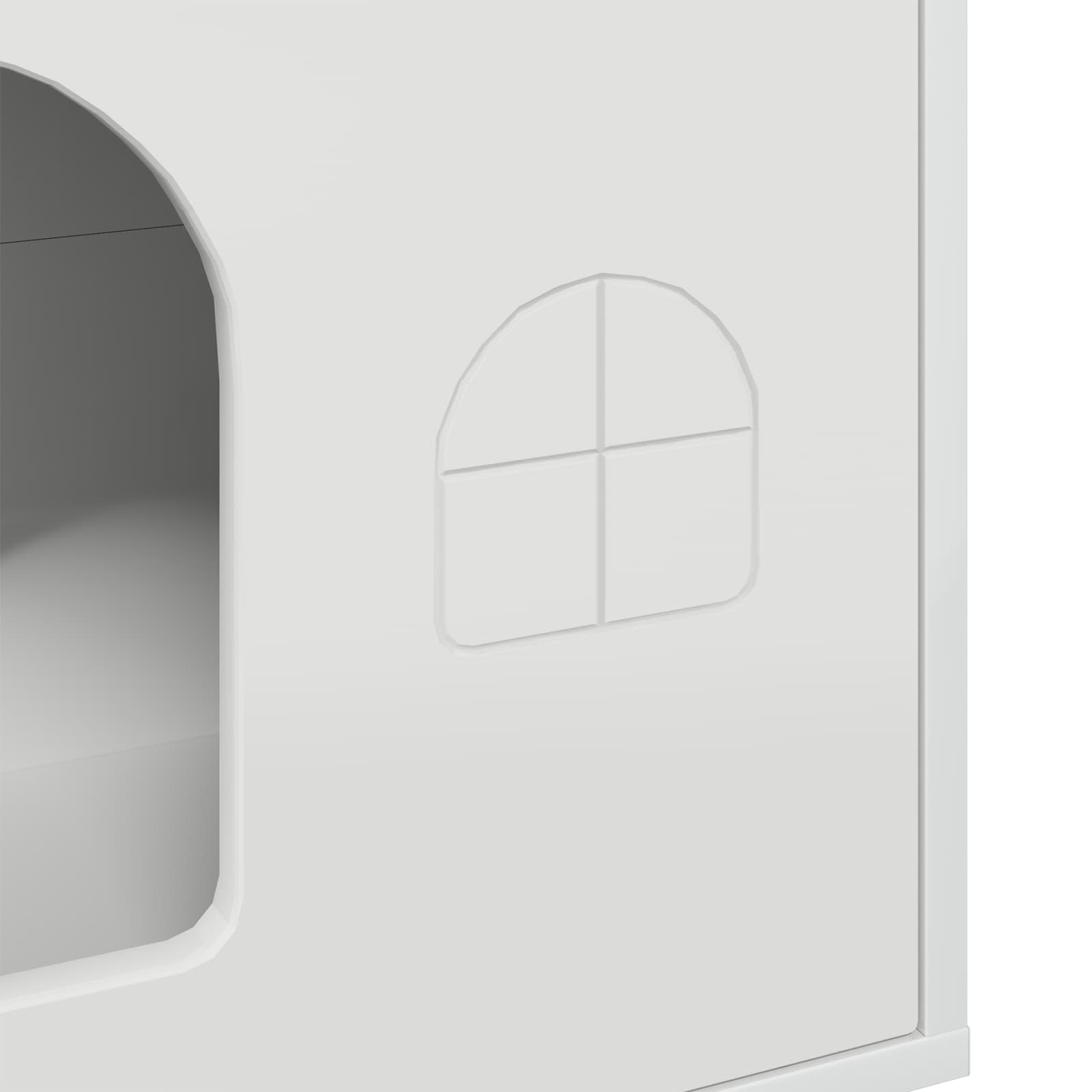 Casa per Gatti Bianco Lucido 51 x 30 x 52 cm Legno multistrato 8000666