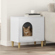 Casa per Gatti Bianco Lucido 51 x 30 x 52 cm Legno multistrato 8000666
