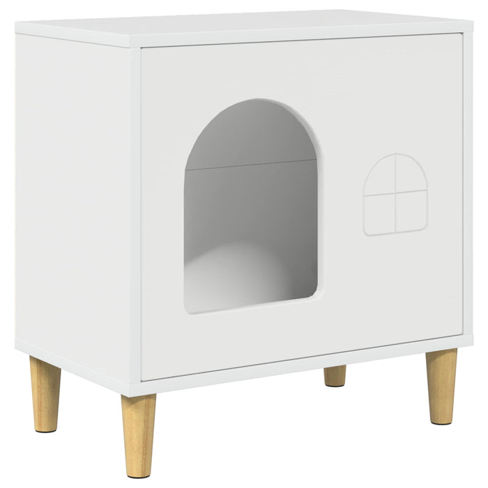 Casa per Gatti Bianco Lucido 51 x 30 x 52 cm Legno multistrato 8000666