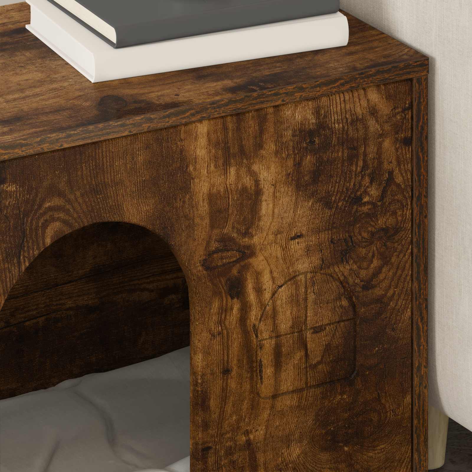 Casa per Gatti Rovere fumé 51 x 30 x 52 cm Legno multistrato 8000667