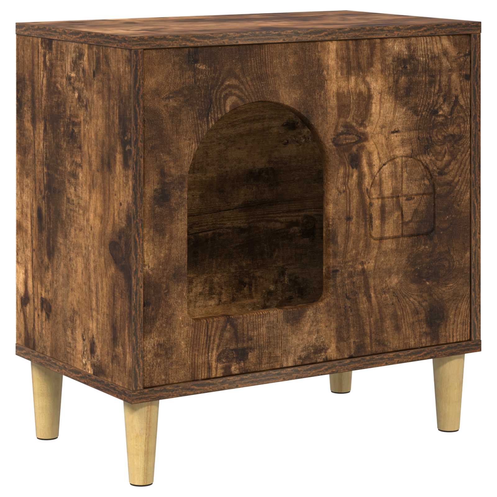 Casa per Gatti Rovere fumé 51 x 30 x 52 cm Legno multistrato 8000667