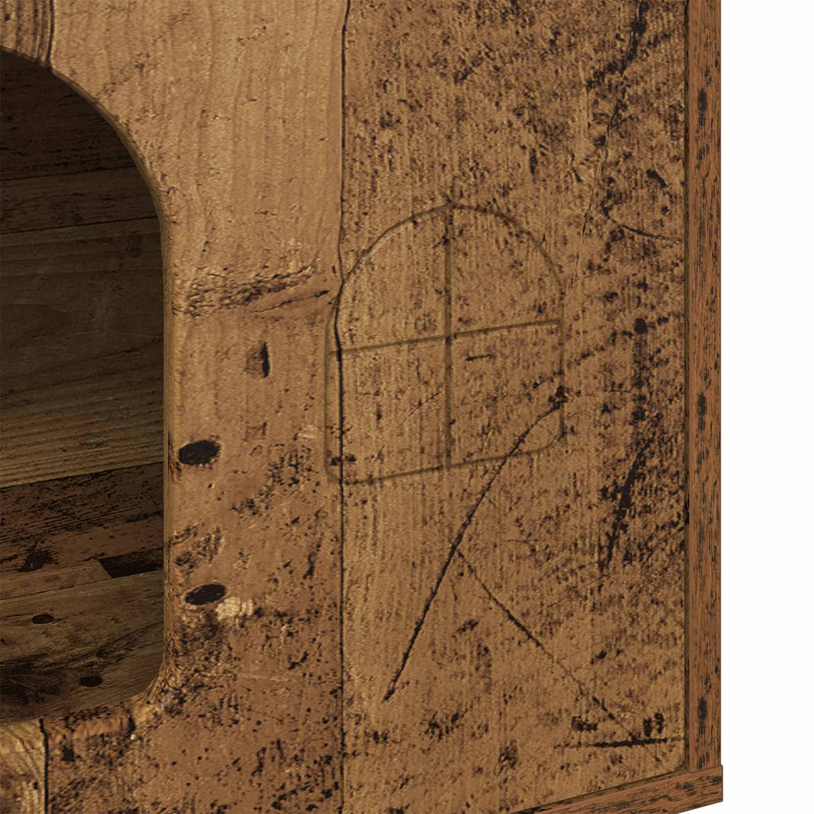 Casa per Gatti Legno vecchio 51 x 30 x 52 cm Legno multistrato 8000669