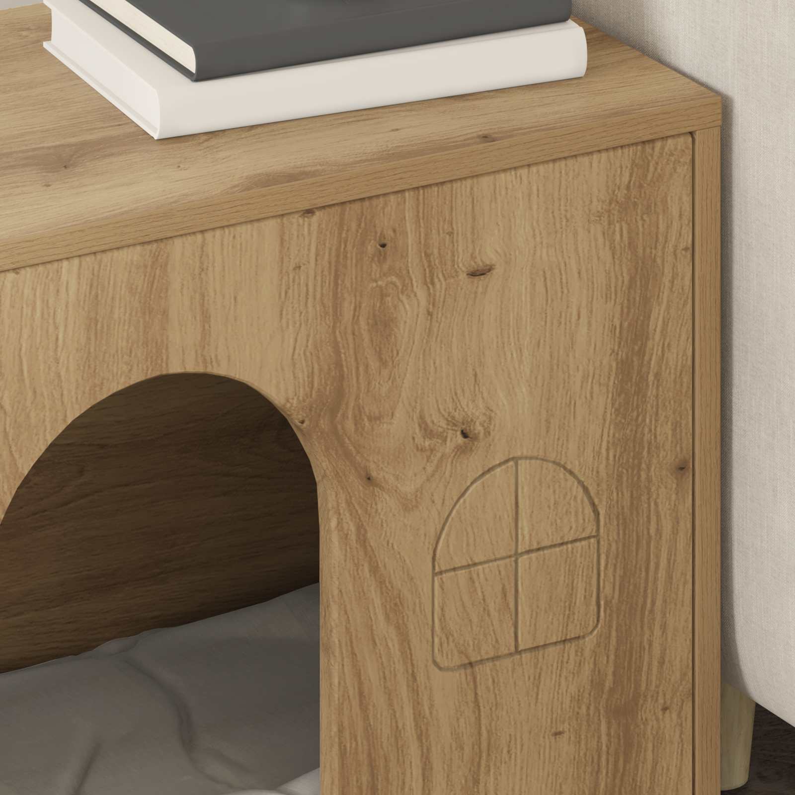 Casa per Gatti Rovere Artigianale 51 x 30 x 52 cm 8000670