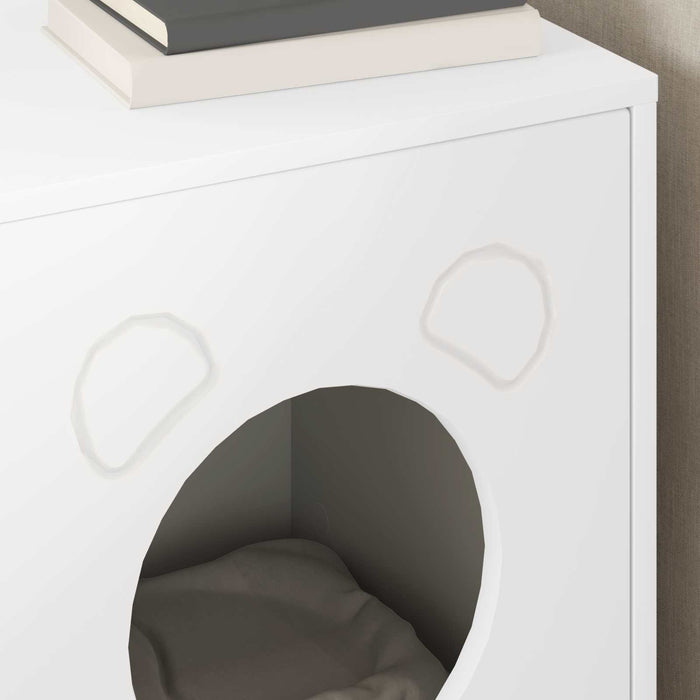Casa per Gatti Bianco 42,5 x 40 x 53 cm Legno multistrato 8000671