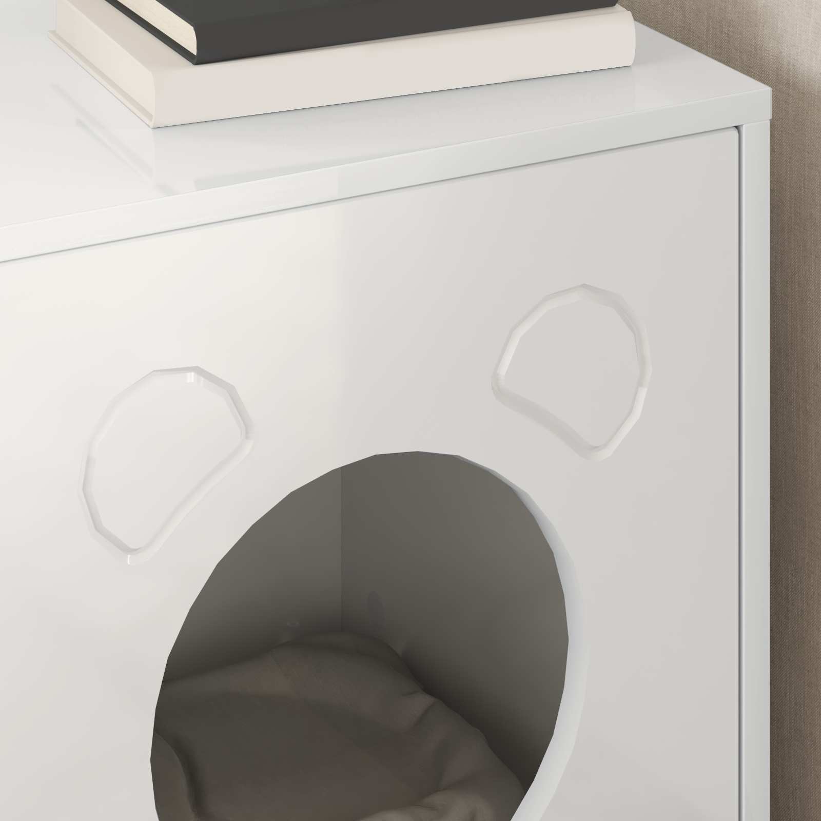 Casa per Gatti Bianco Lucido 42,5 x 40 x 52,5 cm 8000675