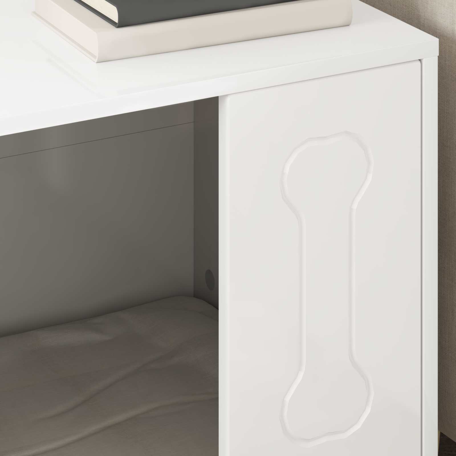 Cuccia per cani Bianco Lucido 44 x 42 x 49 cm Legno multistrato 8000702