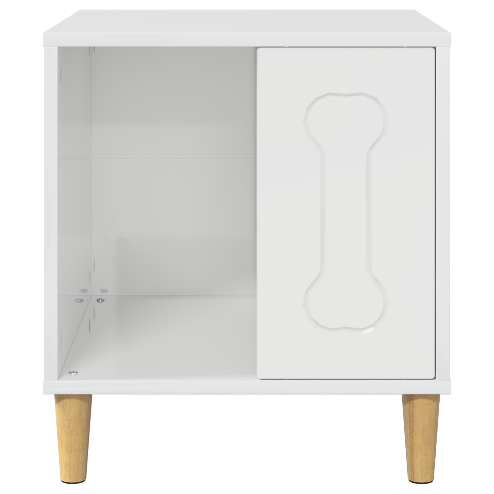 Cuccia per cani Bianco Lucido 44 x 42 x 49 cm Legno multistrato 8000702