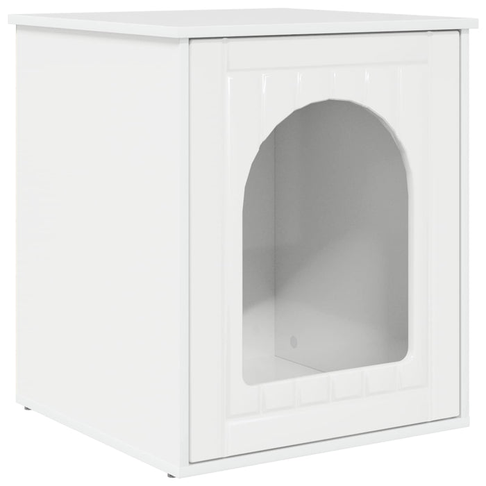 Casa per Gatti Bianco Lucido 53 x 52 x 62 cm Legno multistrato 8000711