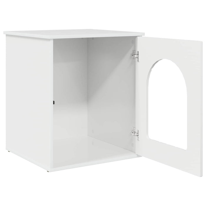 Casa per Gatti Bianco Lucido 53 x 52 x 62 cm Legno multistrato 8000711