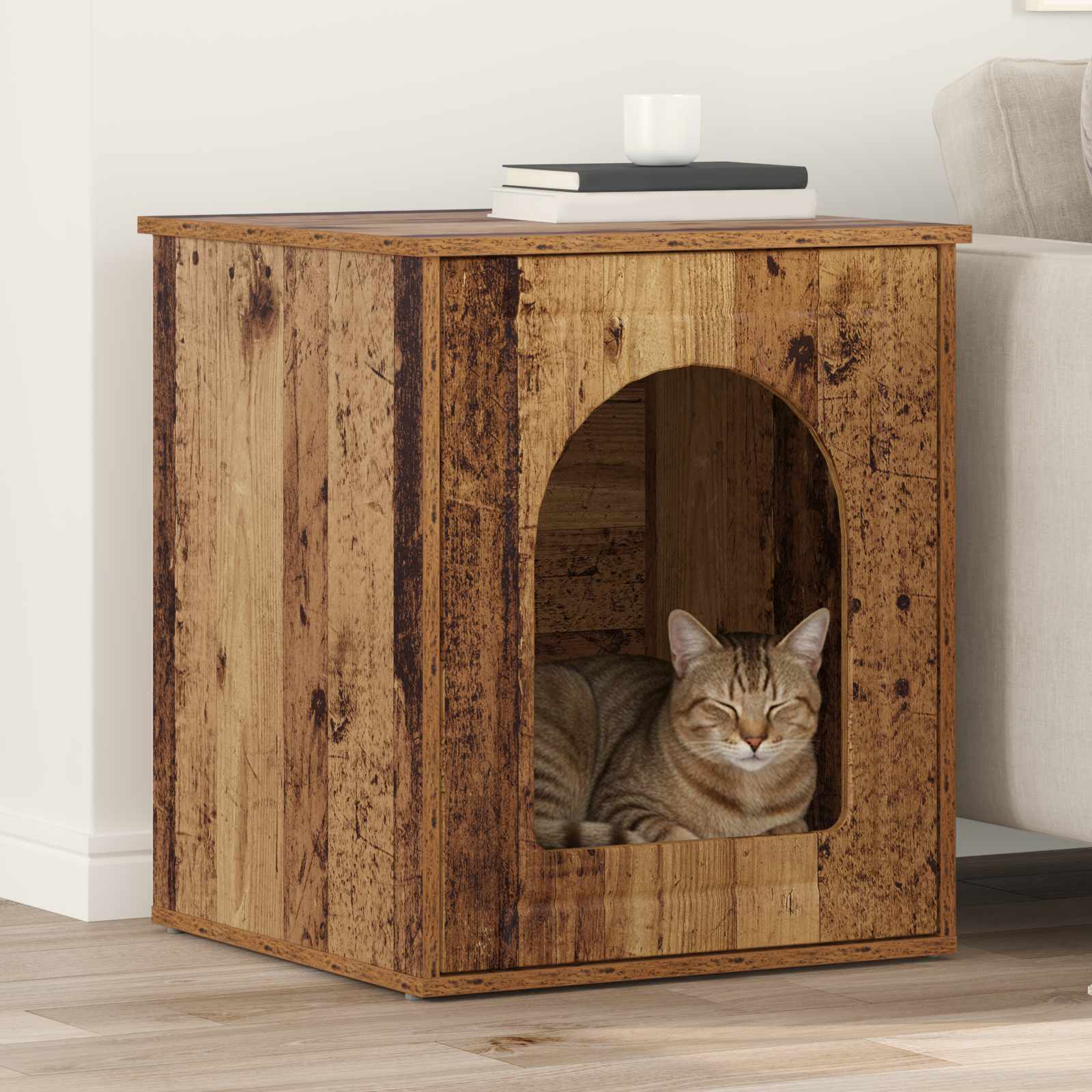 Casa per Gatti Legno vecchio 53 x 52 x 62 cm Legno multistrato 8000714