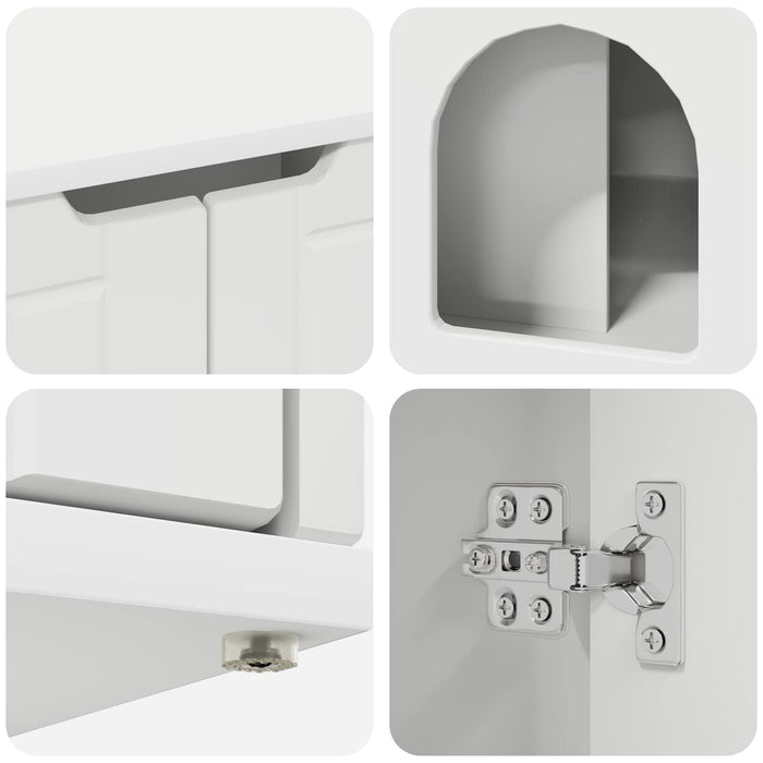 Casa per Gatti Bianco 85 x 55 x 50 cm Legno multistrato 8000716