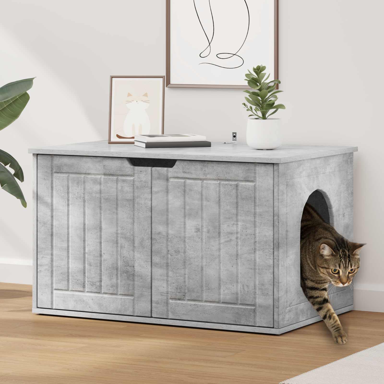 Casa per Gatti Calcestruzzo 85 x 55 x 53,5 cm Legno multistrato 8000719