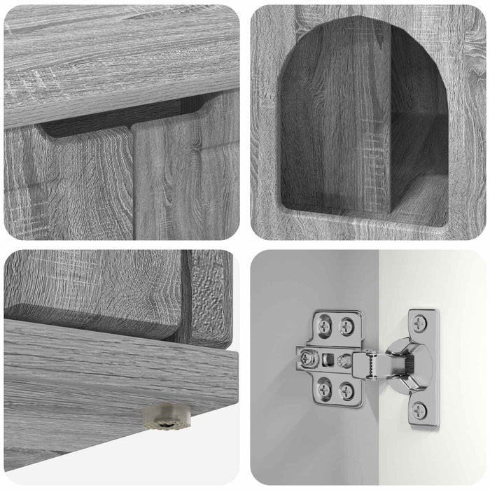 Casa per Gatti Grigio Sonoma 85 x 55 x 53,5 cm 8000722