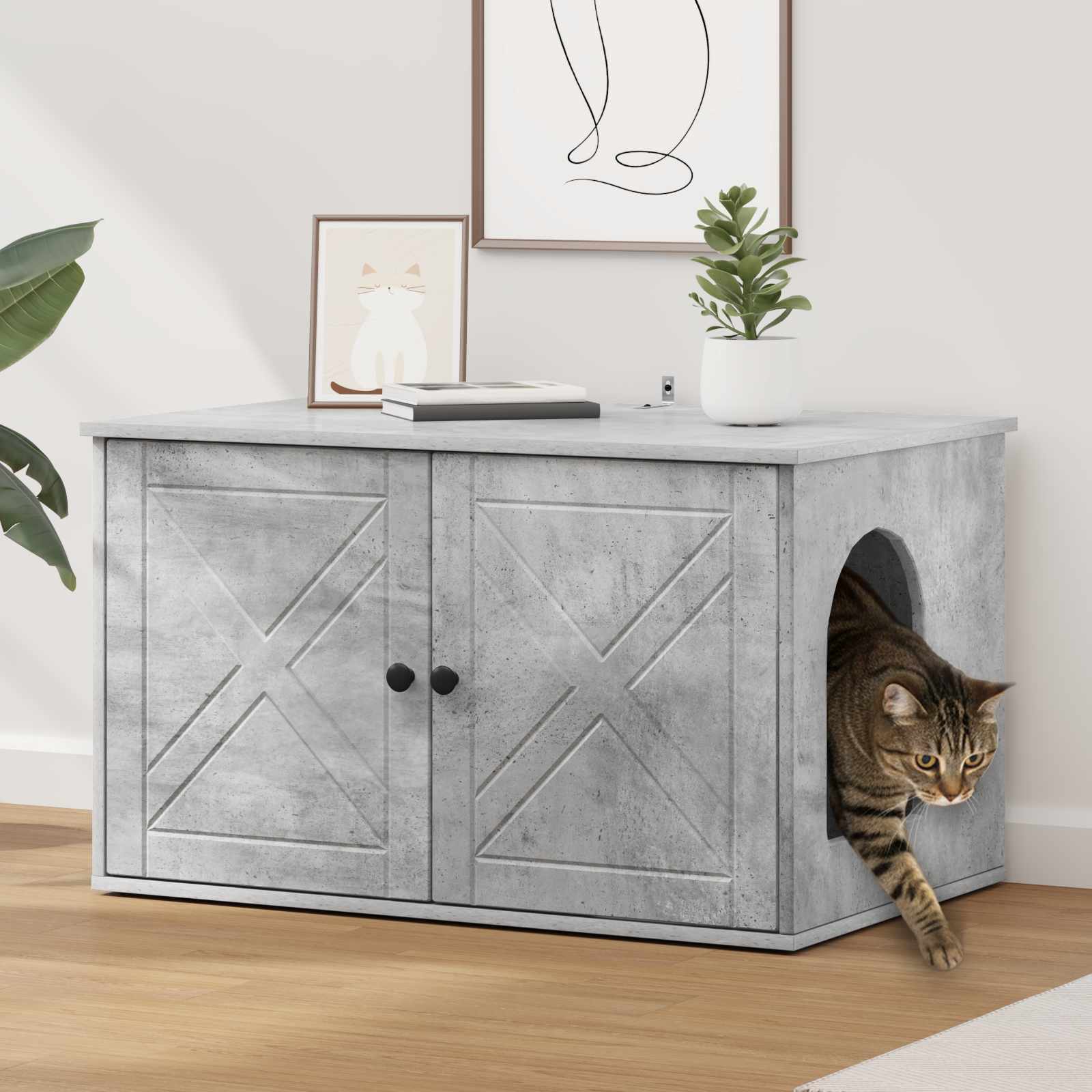 Casa per Gatti Calcestruzzo 85 x 55 x 50 cm Legno multistrato 8000728