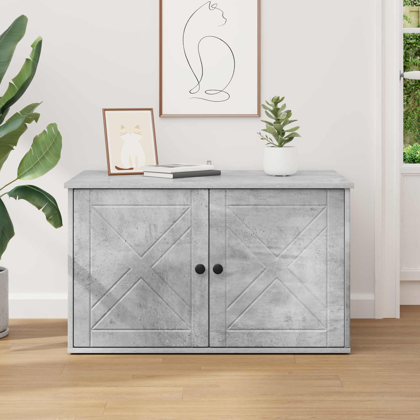 Casa per Gatti Calcestruzzo 85 x 55 x 50 cm Legno multistrato 8000728