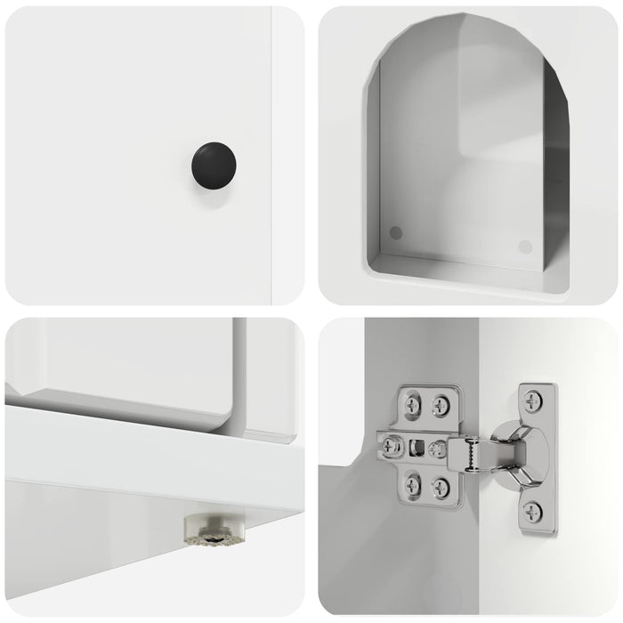 Casa per Gatti Bianco Lucido 85 x 55 x 50 cm Legno multistrato 8000729