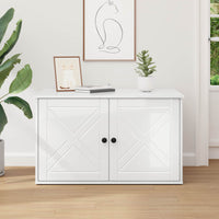 Casa per Gatti Bianco Lucido 85 x 55 x 50 cm Legno multistrato 8000729