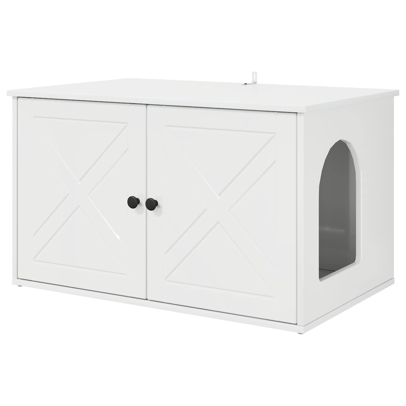Casa per Gatti Bianco Lucido 85 x 55 x 50 cm Legno multistrato 8000729