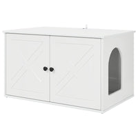 Casa per Gatti Bianco Lucido 85 x 55 x 50 cm Legno multistrato 8000729