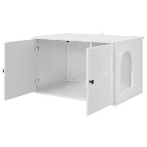 Casa per Gatti Bianco Lucido 85 x 55 x 50 cm Legno multistrato 8000729