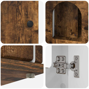 Casa per Gatti Rovere fumé 85 x 55 x 50 cm Legno multistrato 8000730