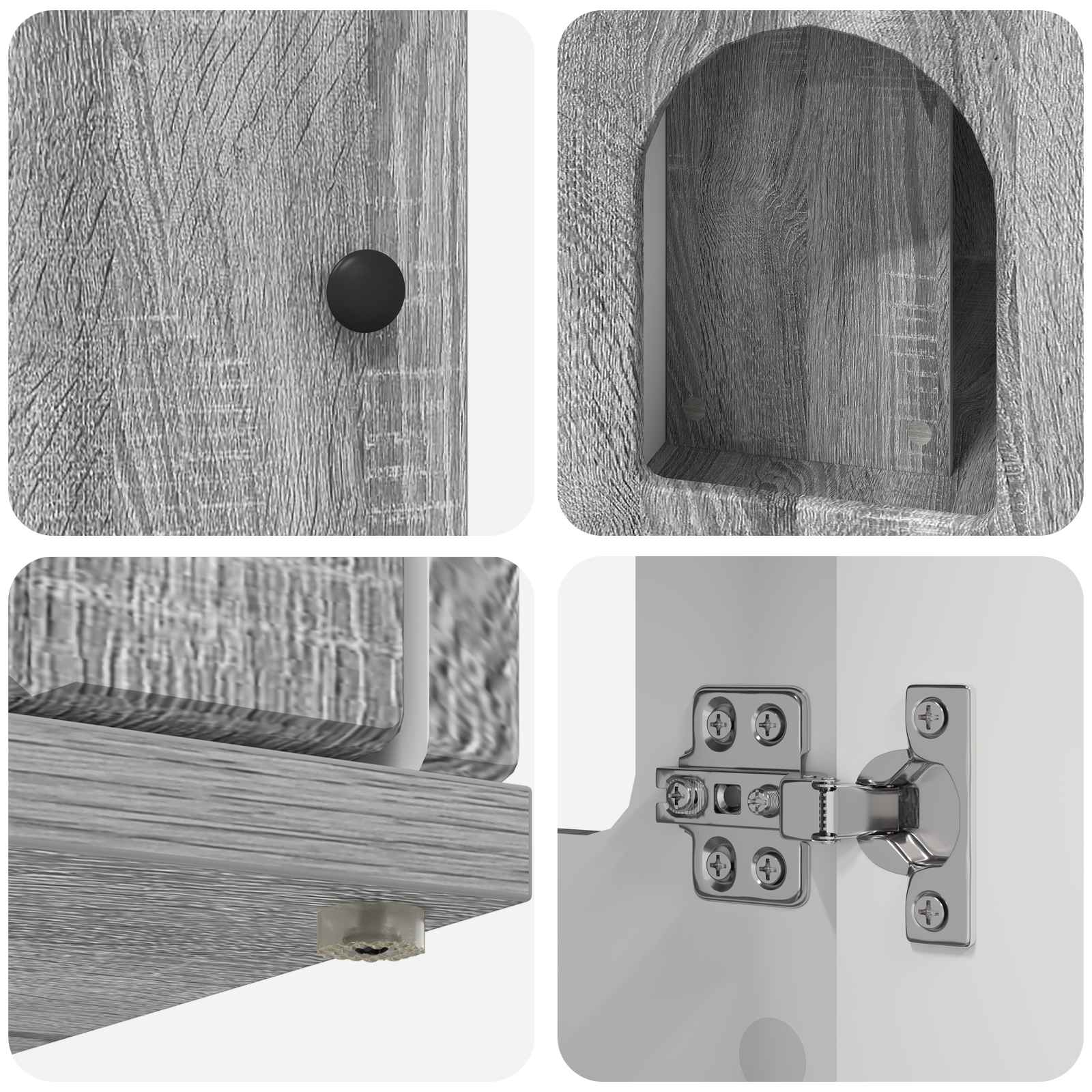 Casa per Gatti Grigio Sonoma 85 x 55 x 50 cm Legno multistrato 8000731