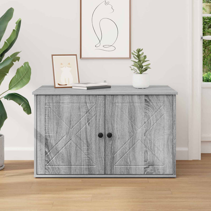 Casa per Gatti Grigio Sonoma 85 x 55 x 50 cm Legno multistrato 8000731