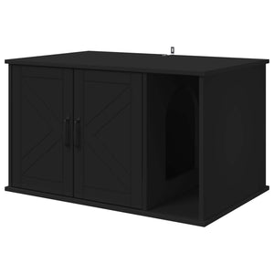 Casa per Gatti Nero 85 x 55 x 50 cm Legno multistrato 8000735