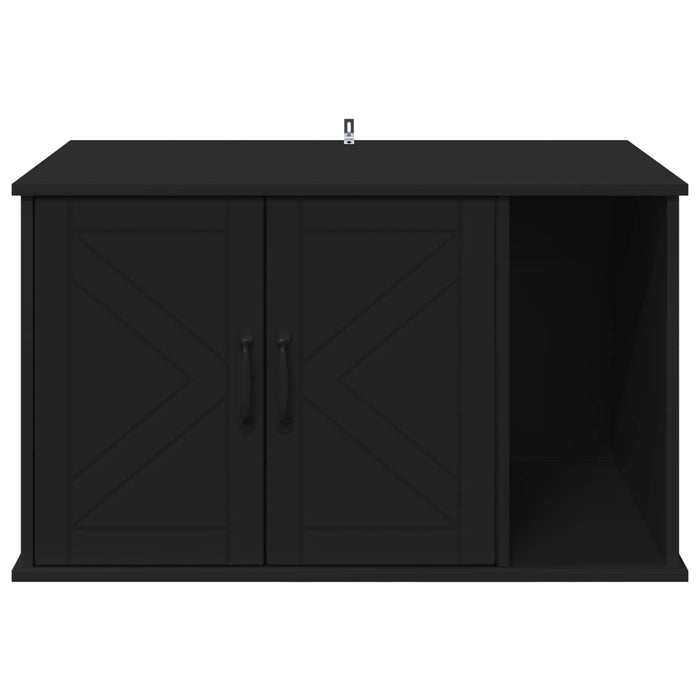 Casa per Gatti Nero 85 x 55 x 50 cm Legno multistrato 8000735