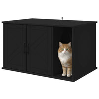 Casa per Gatti Nero 85 x 55 x 50 cm Legno multistrato 8000735