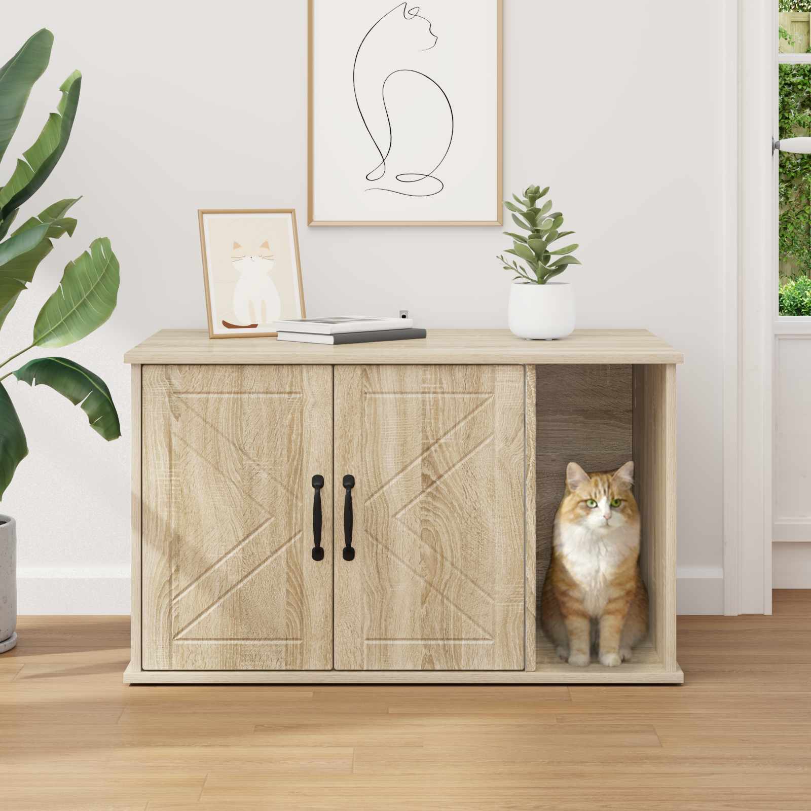 Casa per Gatti Sonoma 85 x 55 x 50 cm Legno multistrato 8000736
