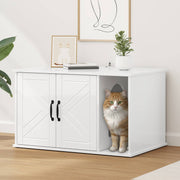 Casa per Gatti Bianco Lucido 85 x 55 x 50 cm Legno multistrato 8000738