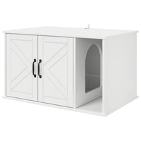 Casa per Gatti Bianco Lucido 85 x 55 x 50 cm Legno multistrato 8000738