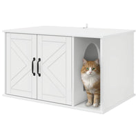 Casa per Gatti Bianco Lucido 85 x 55 x 50 cm Legno multistrato 8000738