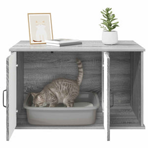 Casa per Gatti Grigio Sonoma 85 x 55 x 50 cm Legno multistrato 8000740