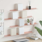 Scaffale da parete con lo scaffale 4 pcs Rosa 80 x 9 x 2,5 cm 8003975