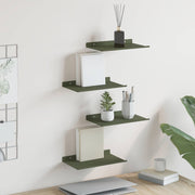 Scaffale da parete 4 pcs Verde oliva 30 x 18 x 2,5 cm 8004005