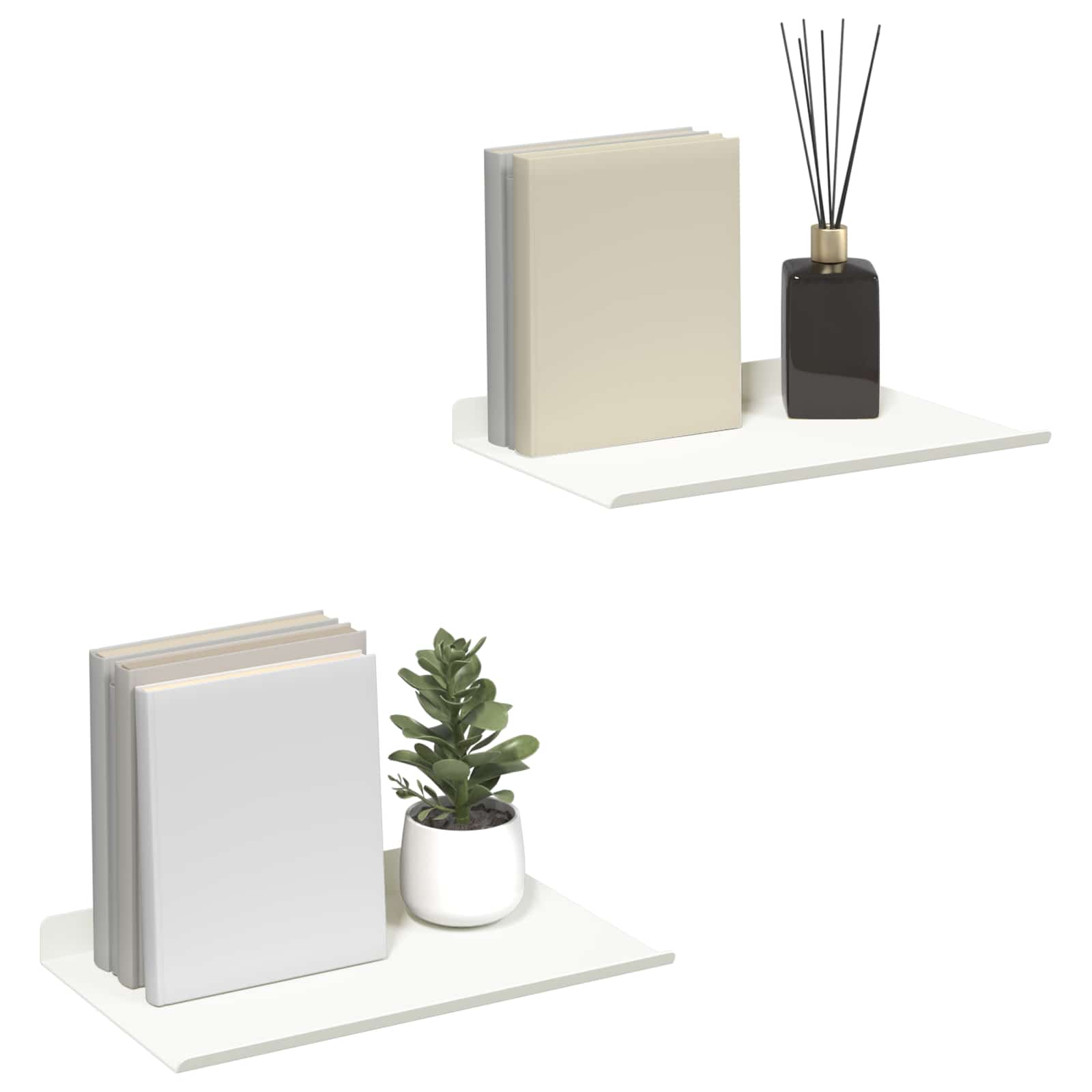 Scaffale da parete 2 pcs Bianco 30 x 18 x 2,5 cm 8004006