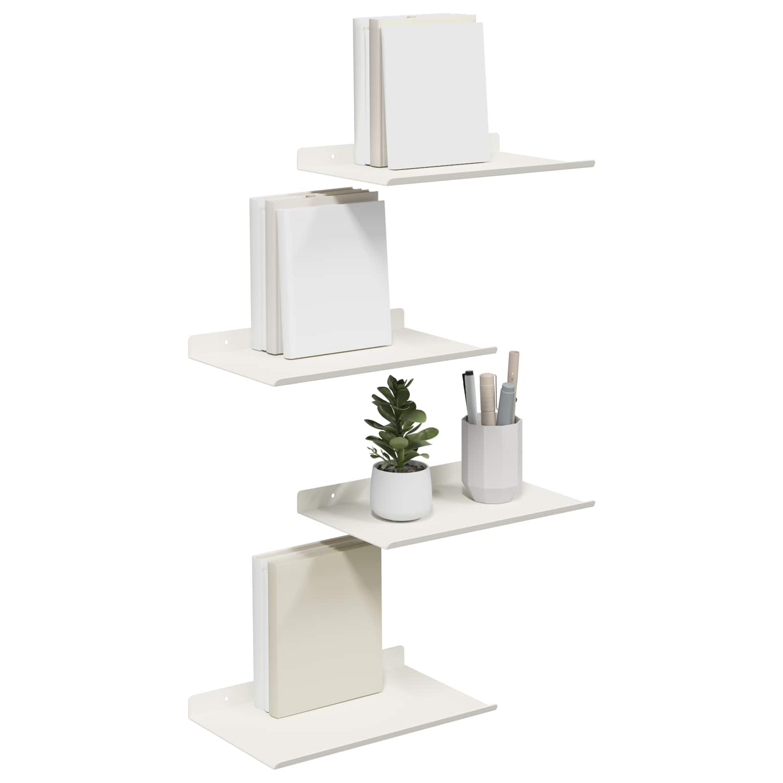 Scaffale da parete 4 pcs Bianco 30 x 18 x 2,5 cm 8004007