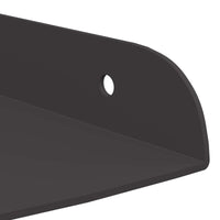 Scaffale da parete con lo scaffale 2 pcs Nero 18 x 18 x 2.3 cm 8004098