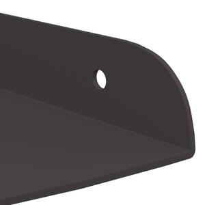 Scaffale da parete con lo scaffale 2 pcs Nero 18 x 18 x 2.3 cm 8004098