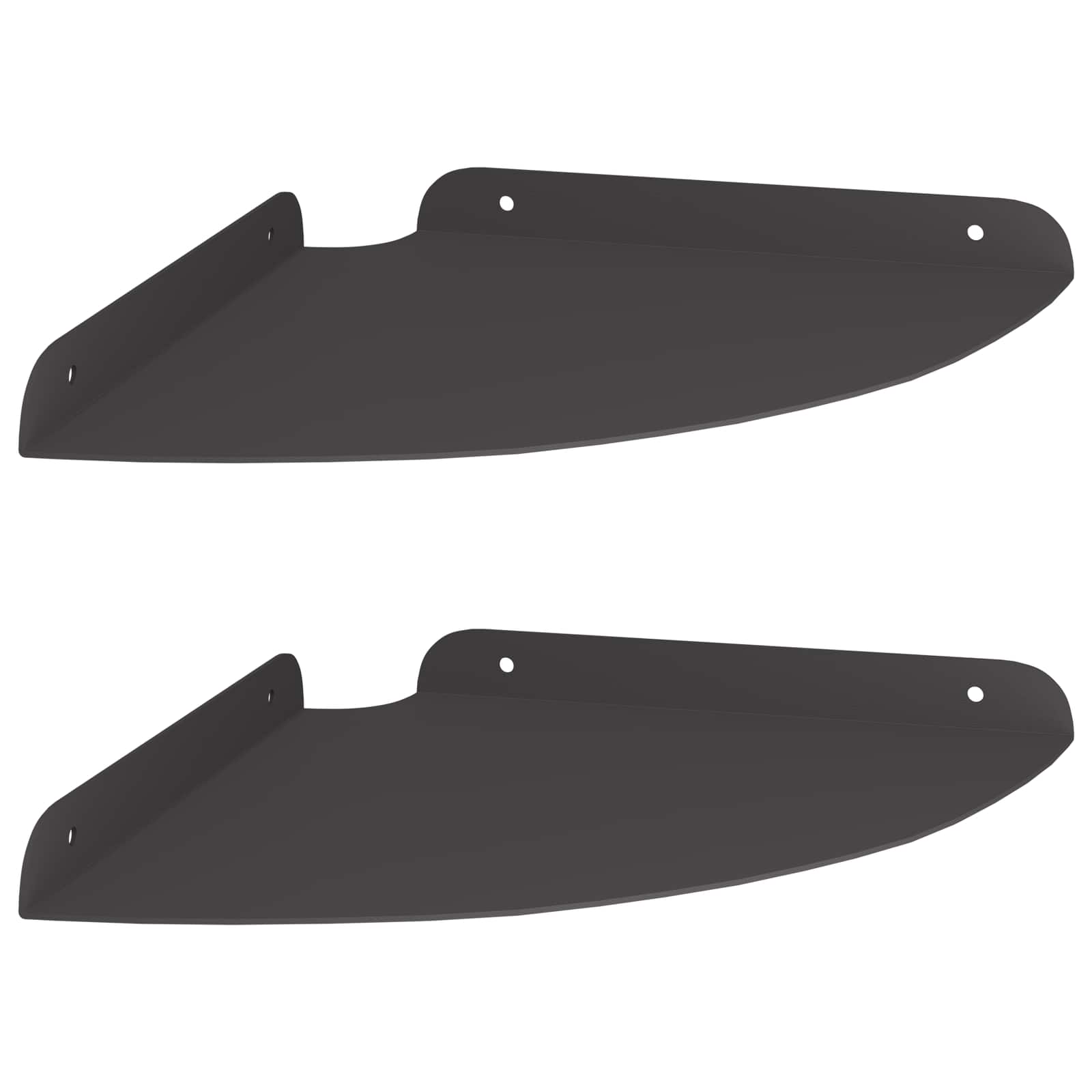 Scaffale da parete con lo scaffale 2 pcs Nero 18 x 18 x 2.3 cm 8004098