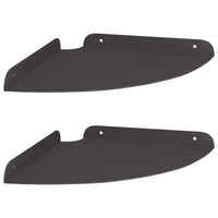 Scaffale da parete con lo scaffale 2 pcs Nero 18 x 18 x 2.3 cm 8004098