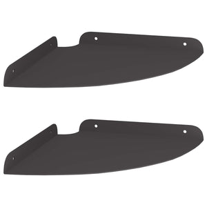 Scaffale da parete con lo scaffale 2 pcs Nero 18 x 18 x 2.3 cm 8004098