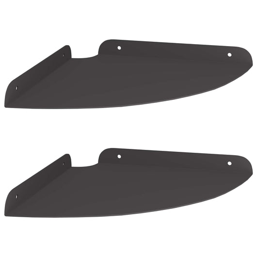 Scaffale da parete con lo scaffale 2 pcs Nero 18 x 18 x 2.3 cm 8004098