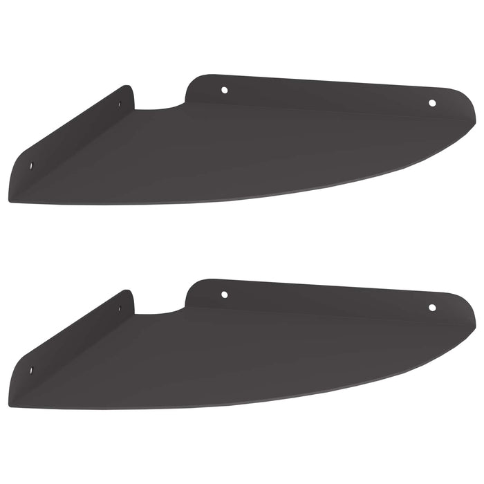 Scaffale da parete con lo scaffale 2 pcs Nero 18 x 18 x 2.3 cm 8004098