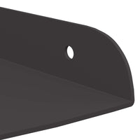 Scaffale da parete con lo scaffale 2 pcs Nero 18 x 18 x 2.3 cm 8004110