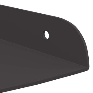 Scaffale da parete con lo scaffale 2 pcs Nero 18 x 18 x 2.3 cm 8004110